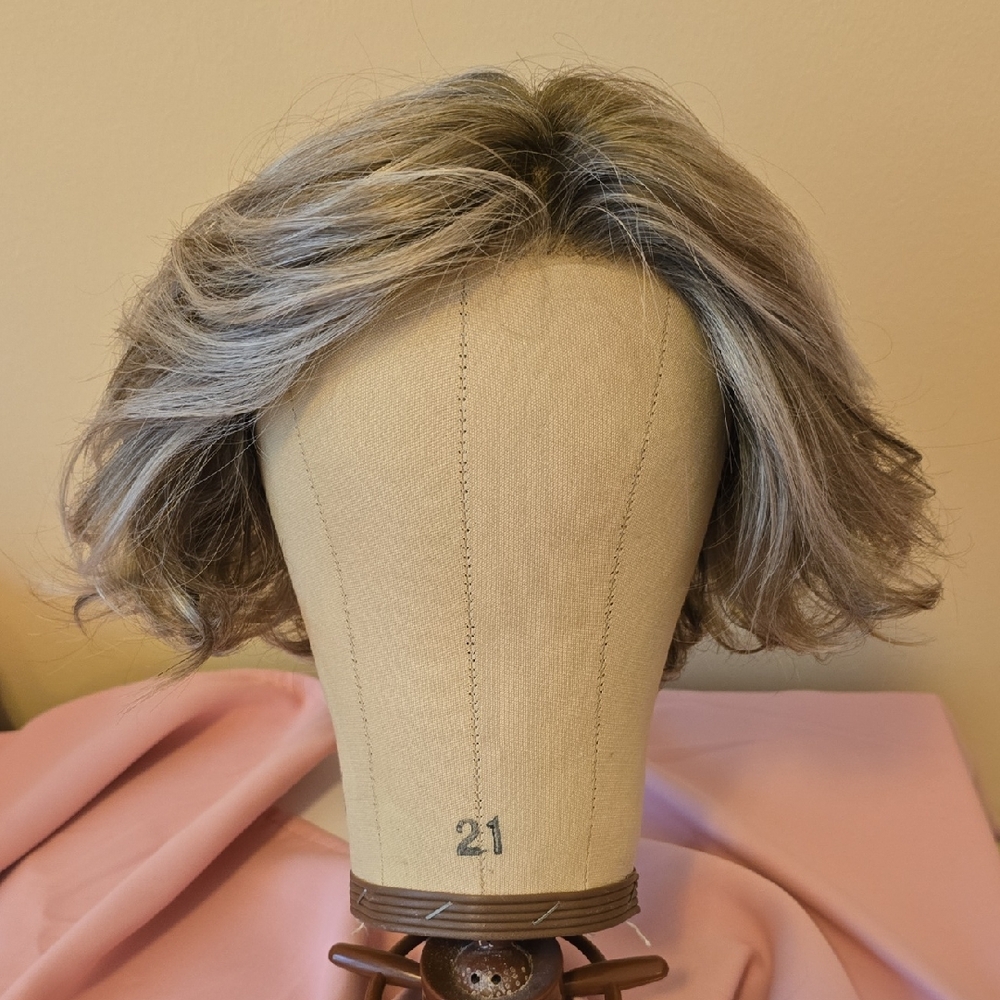 Belle Madame Greyish Ash Blonde Polly Wig Wavy Bob